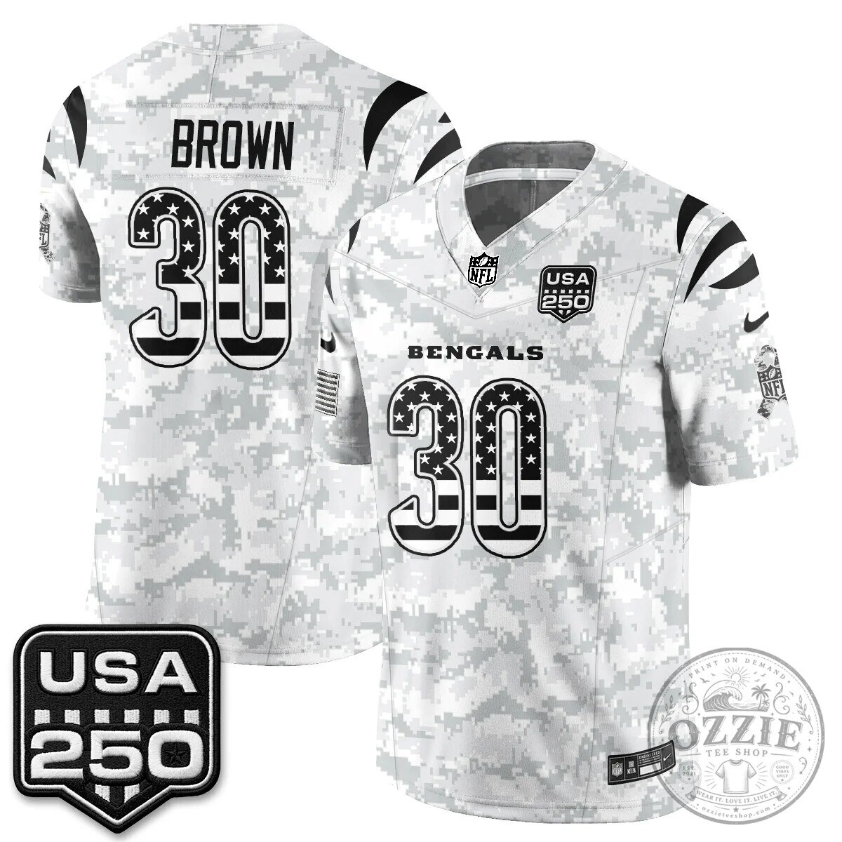 Cincinnati Bengals Joe Burrow Salute To Service 2026 Limited Edition Football Jersey 68 Cincinnati Bengals Joe Burrow Salute To Service 2026 Limited Edition Football Jersey