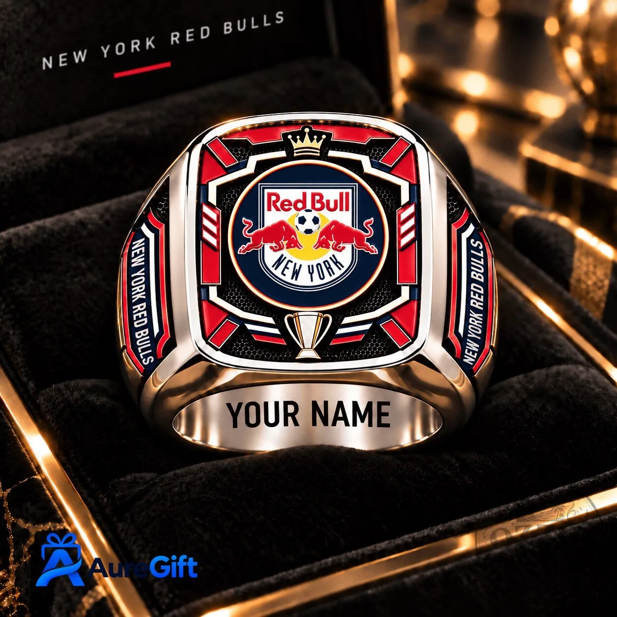 New York Red Bulls Personalized Football Club Championship Ring