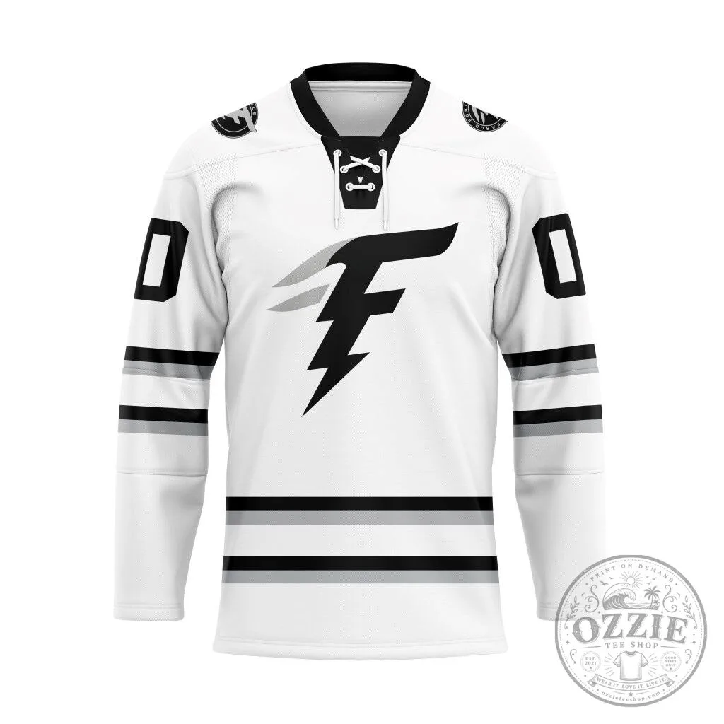 Fargo Force Personalized White Lace Hockey Jersey