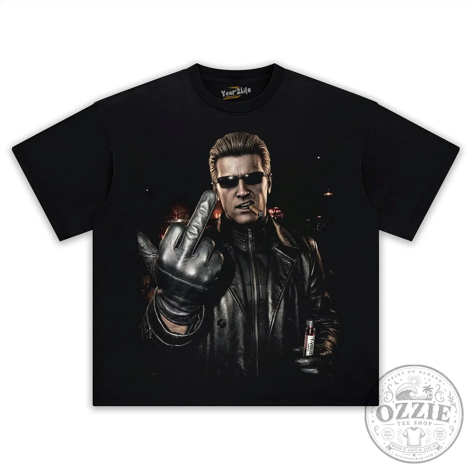 Albert Wesker Resident Evil T-Virus Video Game Character T-Shirt 13 Albert Wesker Resident Evil T-Virus Video Game Character T-Shirt