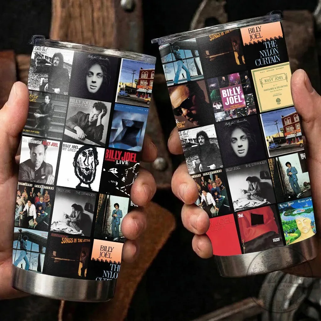 Billy Joel Albums Collage Stainless Steel Insulated Tumbler
