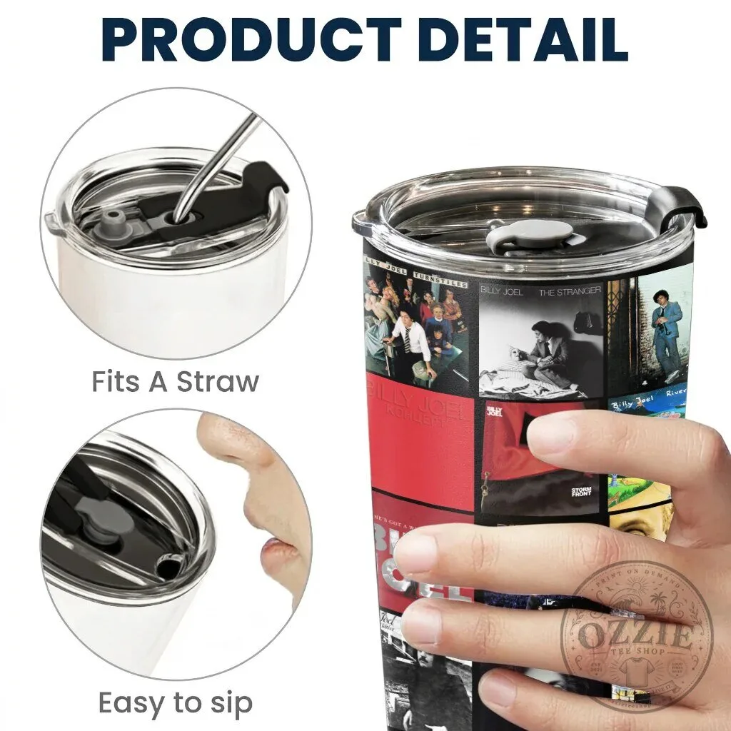 Billy Joel Albums Collage Stainless Steel Insulated Tumbler 11 Billy Joel Albums Collage Stainless Steel Insulated Tumbler