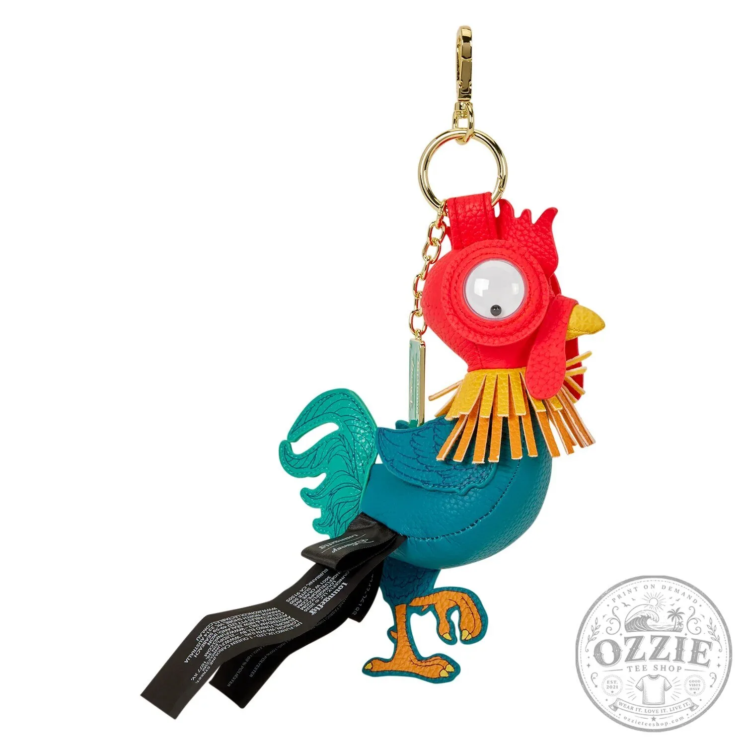 Disney Moana Hei Hei Rooster Figural Gold Tone Keychain Bag Charm 6 Disney Moana Hei Hei Rooster Figural Gold Tone Keychain Bag Charm