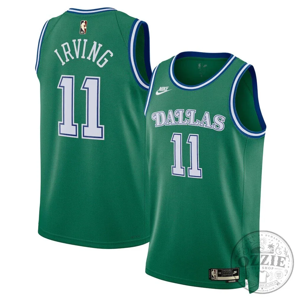 Kyrie Irving Dallas Mavericks Green Classic Edition Basketball Jersey