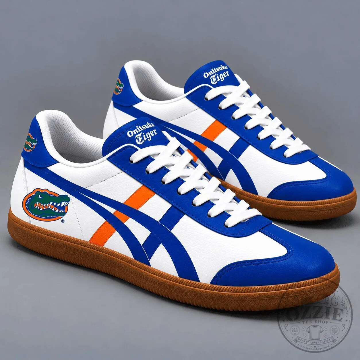 Florida Gators Onitsuka Tiger NCAA Team Pride White and Blue Shoes