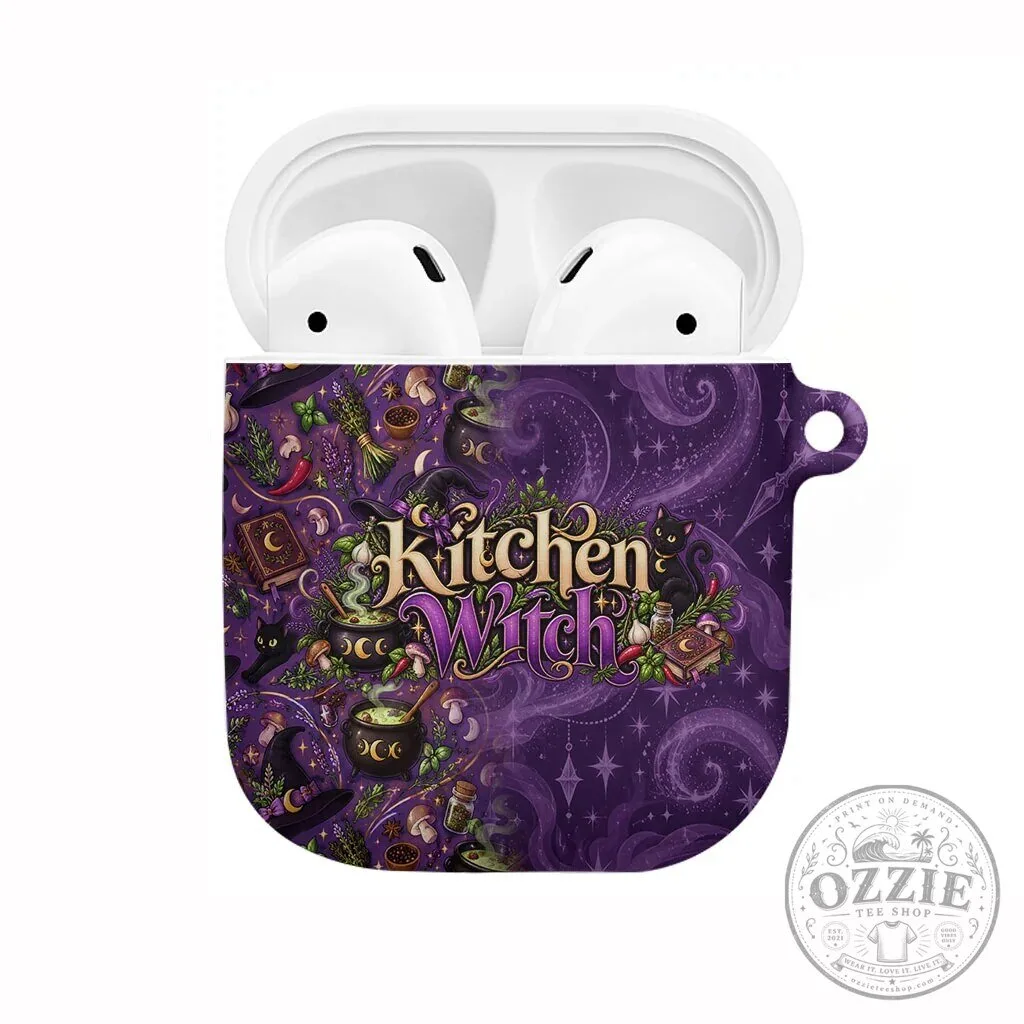 Kitchen Witch Mystical Wiccan Magic Herb Cauldron Black Cat AirPods Case 2 Kitchen Witch Mystical Wiccan Magic Herb Cauldron Black Cat AirPods Case