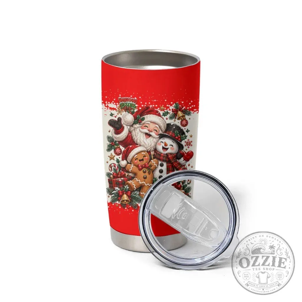 Sweet Holiday Crew Merry Christmas Santa Snowman Gingerbread Tumbler 10 Sweet Holiday Crew Merry Christmas Santa Snowman Gingerbread Tumbler