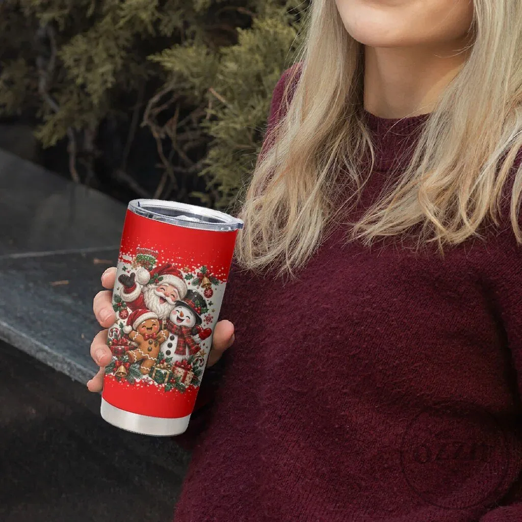 Sweet Holiday Crew Merry Christmas Santa Snowman Gingerbread Tumbler 11 Sweet Holiday Crew Merry Christmas Santa Snowman Gingerbread Tumbler