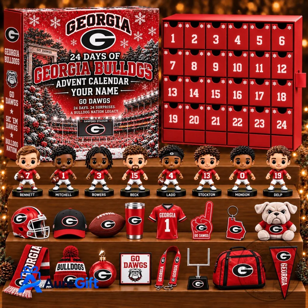 Georgia Bulldogs Football Team 24 Day Christmas Countdown Advent Calendar Georgia Bulldogs Football Team 24 Day Christmas Countdown Advent Calendar 2D