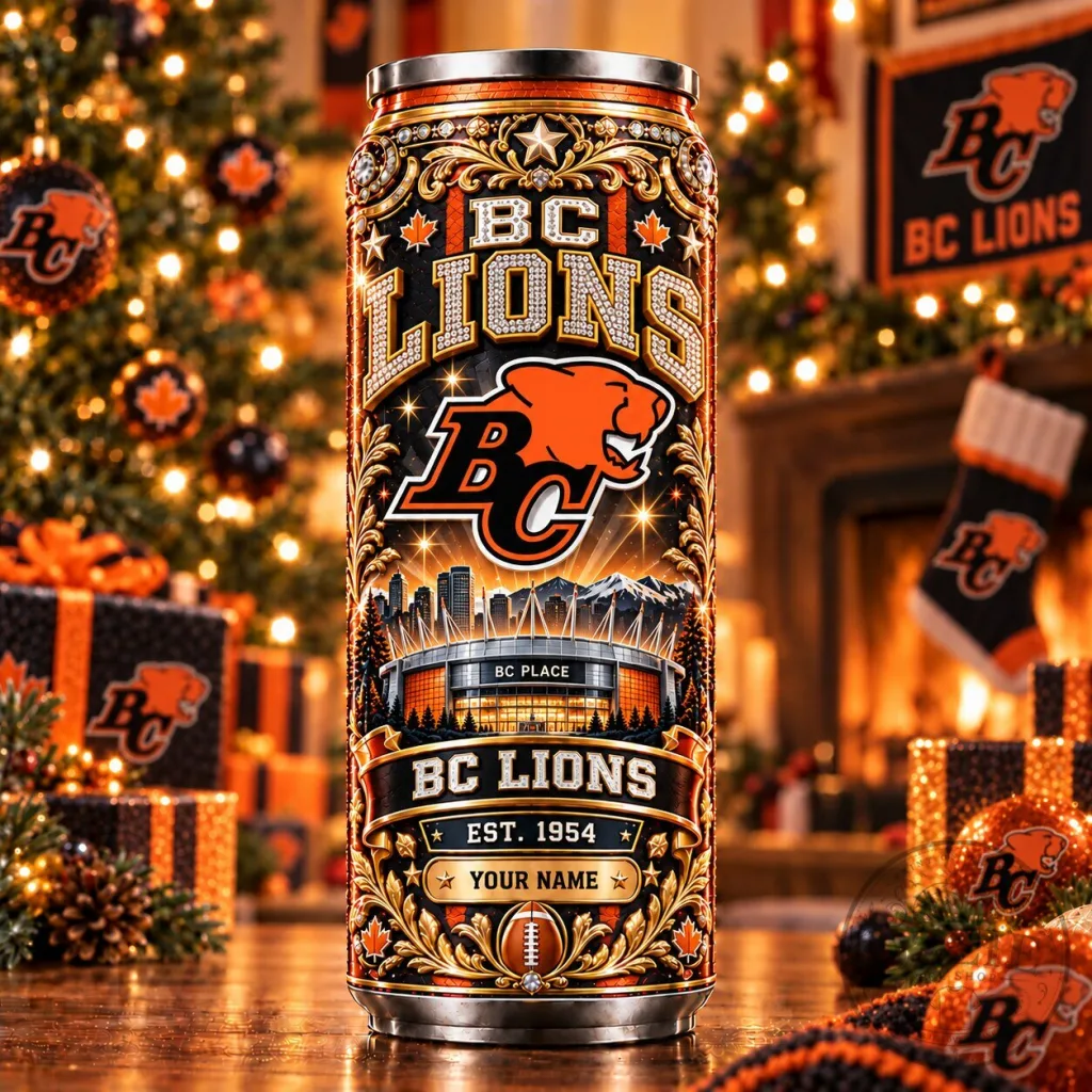 BC Lions Canadian Football League Custom Name Can Tumbler BC Lions Canadian Football League Custom Name Can Tumbler