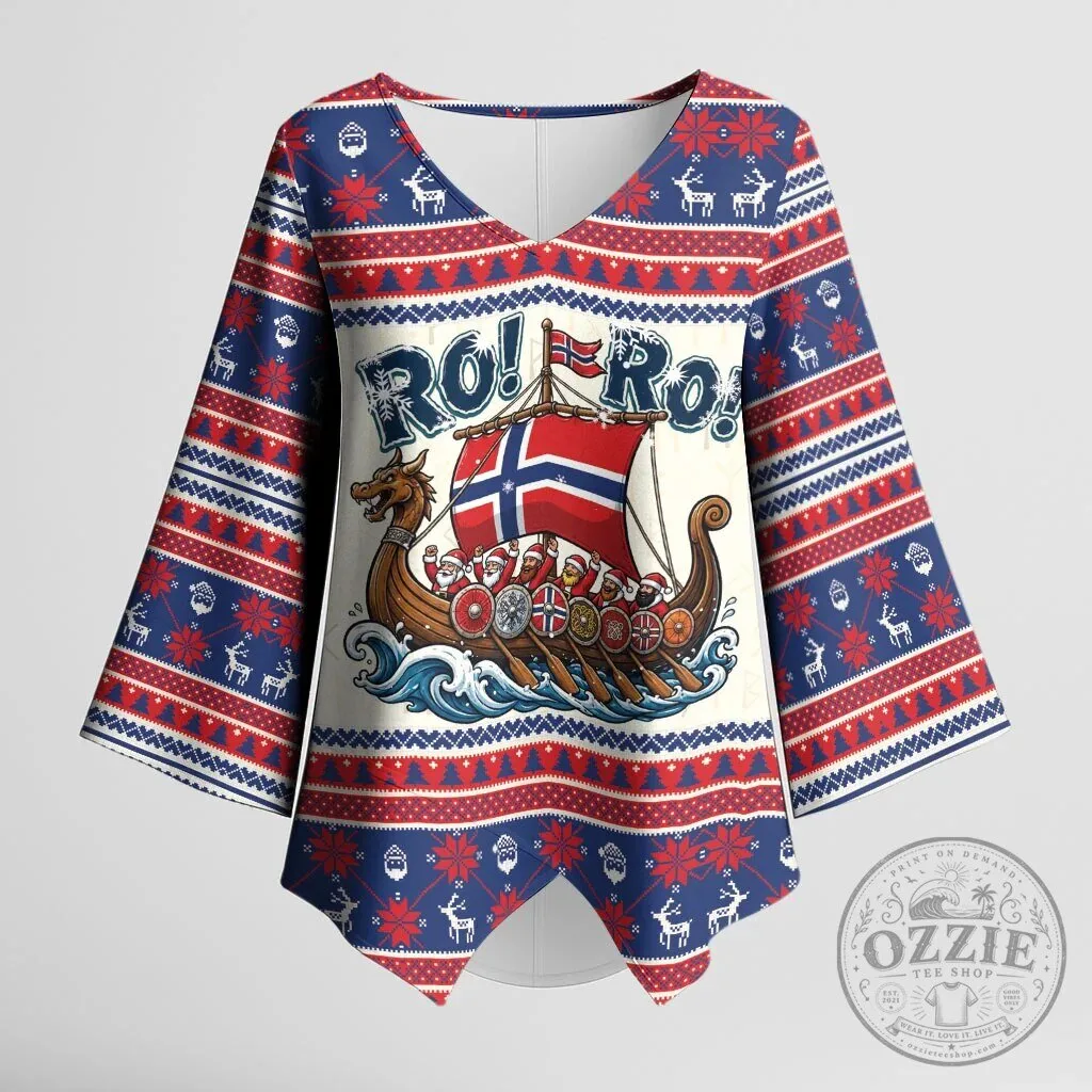 Norway Christmas Viking Santa Claus Ro Ro Holiday Long Sleeve Blouse 2 Norway Christmas Viking Santa Claus Ro Ro Holiday Long Sleeve Blouse