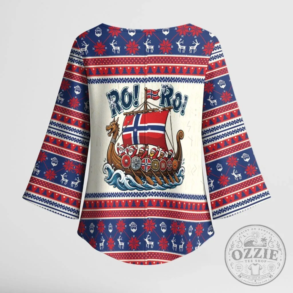 Norway Christmas Viking Santa Claus Ro Ro Holiday Long Sleeve Blouse 10 Norway Christmas Viking Santa Claus Ro Ro Holiday Long Sleeve Blouse