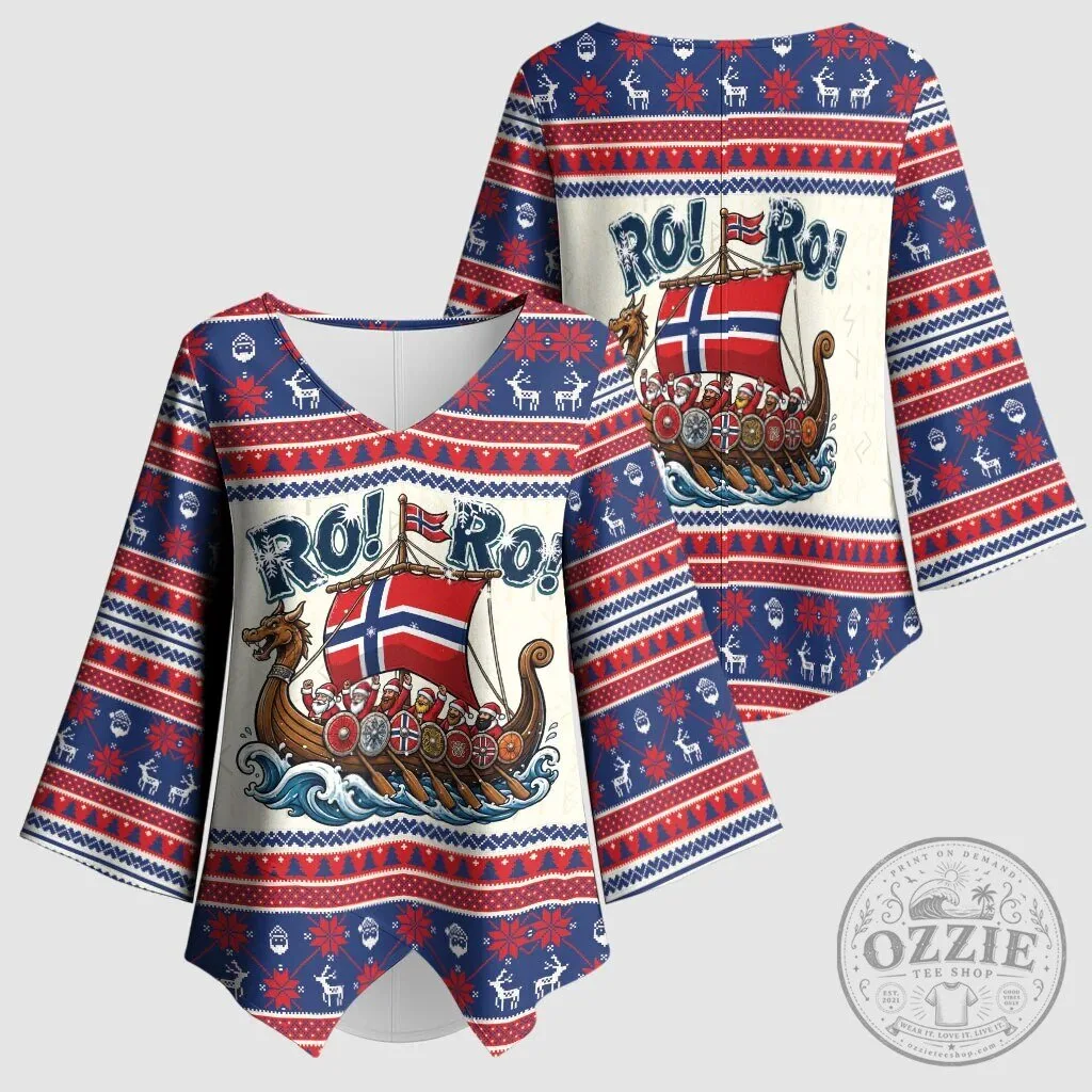 Norway Christmas Viking Santa Claus Ro Ro Holiday Long Sleeve Blouse 11 Norway Christmas Viking Santa Claus Ro Ro Holiday Long Sleeve Blouse