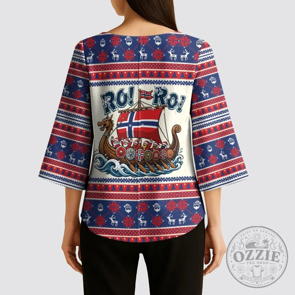 Norway Christmas Viking Santa Claus Ro Ro Holiday Long Sleeve Blouse 13 Norway Christmas Viking Santa Claus Ro Ro Holiday Long Sleeve Blouse