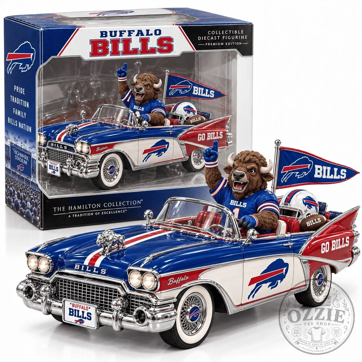 Buffalo Bills Heritage Diecast Collectible Vehicle Figurine 1 Buffalo Bills Heritage Diecast Collectible Vehicle Figurine