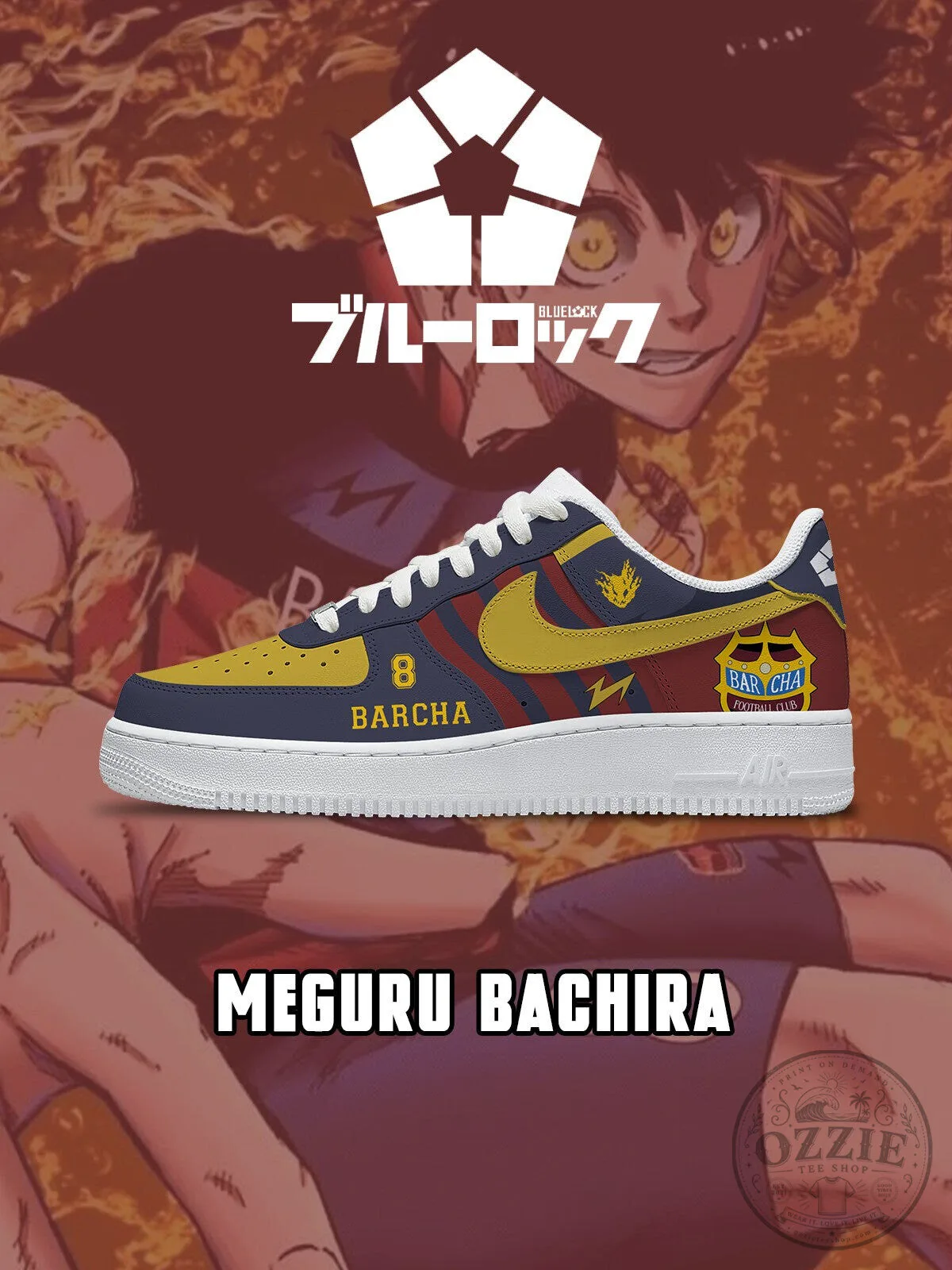 Meguru Bachira Blue Lock Anime Custom Sneakers