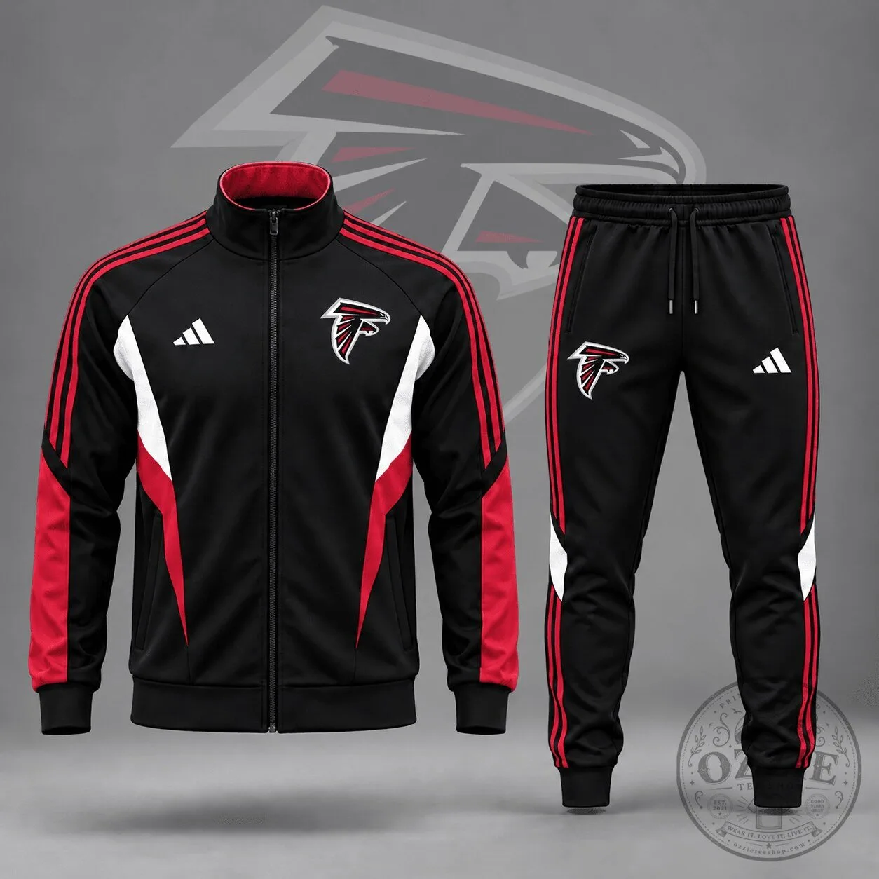 Atlanta Falcons National Football League Sideline Contrast Panel Zip Up Track Jacket