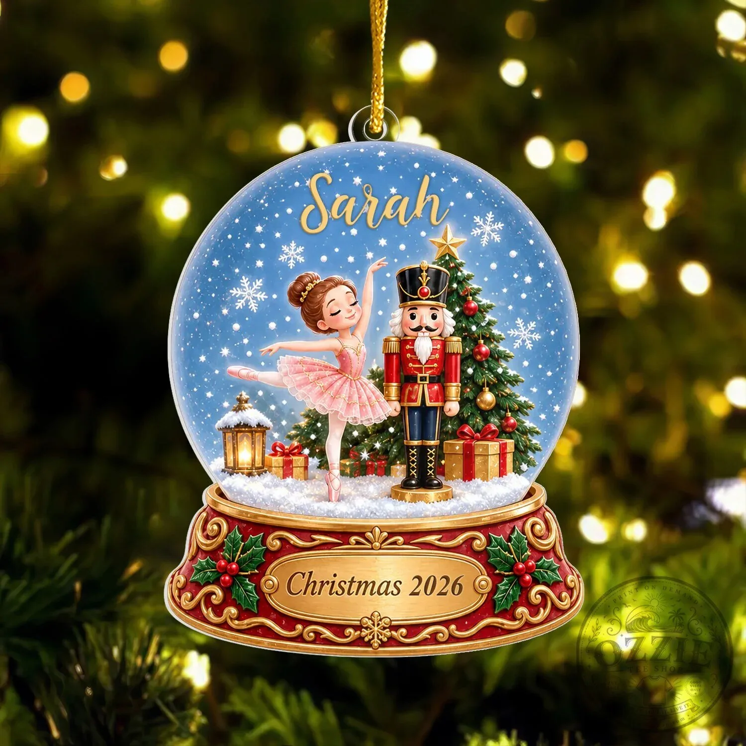 Personalized Nutcracker Ballet Snow Globe Christmas Ornament Holiday Decor 9 Personalized Nutcracker Ballet Snow Globe Christmas Ornament Holiday Decor