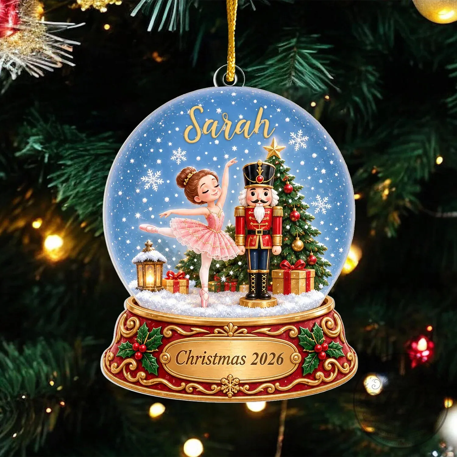 Personalized Nutcracker Ballet Snow Globe Christmas Ornament Holiday Decor 10 Personalized Nutcracker Ballet Snow Globe Christmas Ornament Holiday Decor