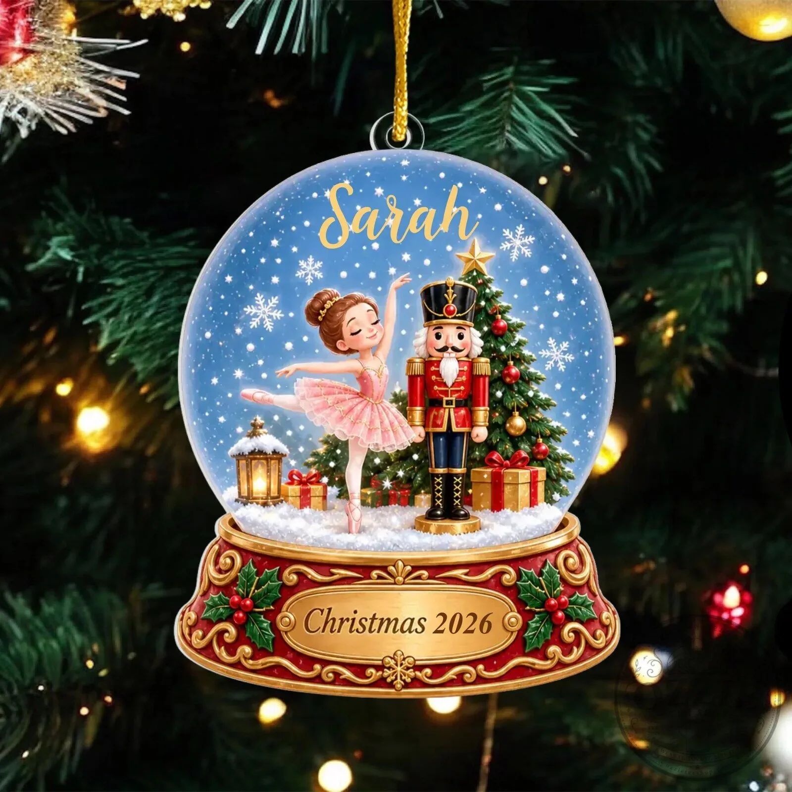 Personalized Nutcracker Ballet Snow Globe Christmas Ornament Holiday Decor 12 Personalized Nutcracker Ballet Snow Globe Christmas Ornament Holiday Decor