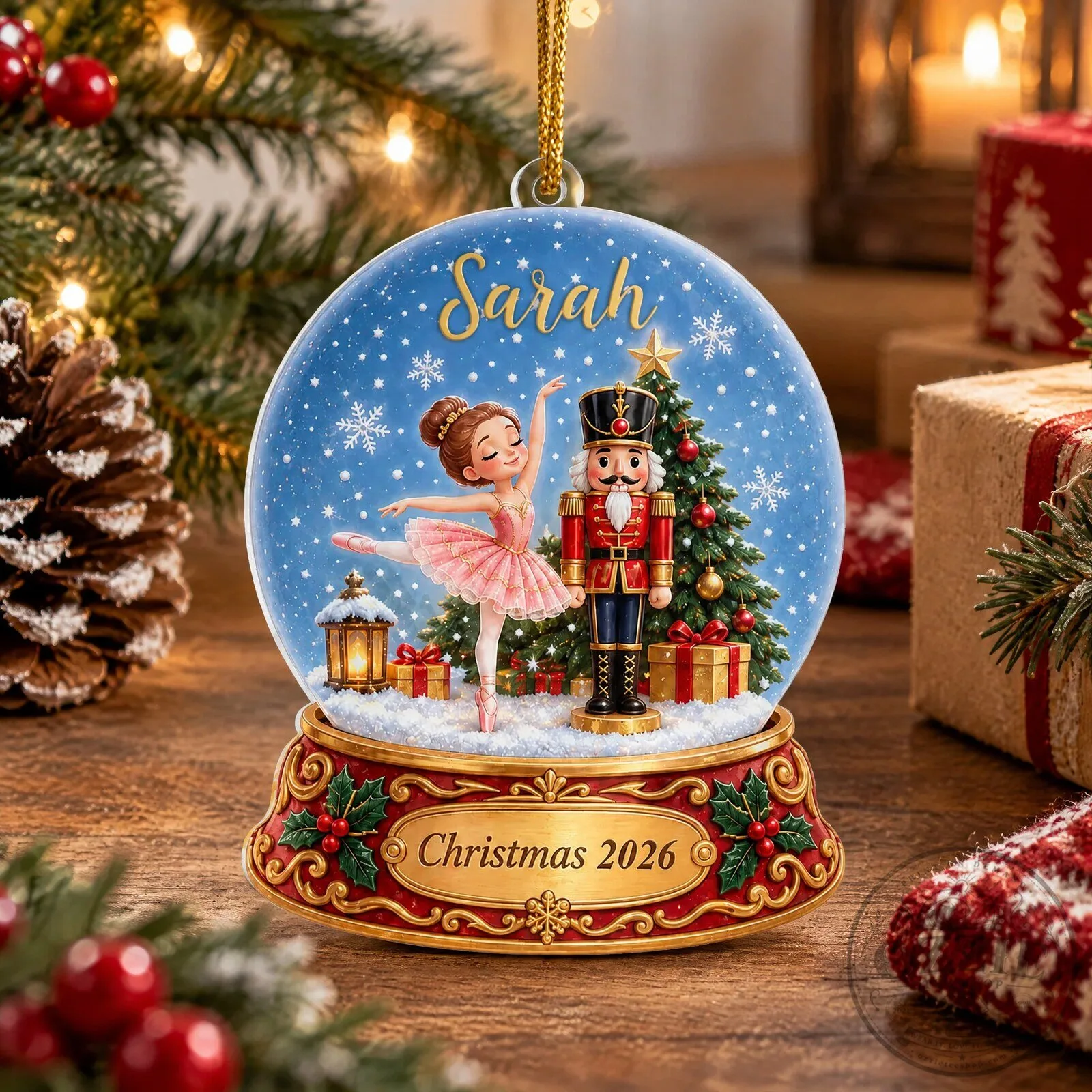 Personalized Nutcracker Ballet Snow Globe Christmas Ornament Holiday Decor 13 Personalized Nutcracker Ballet Snow Globe Christmas Ornament Holiday Decor