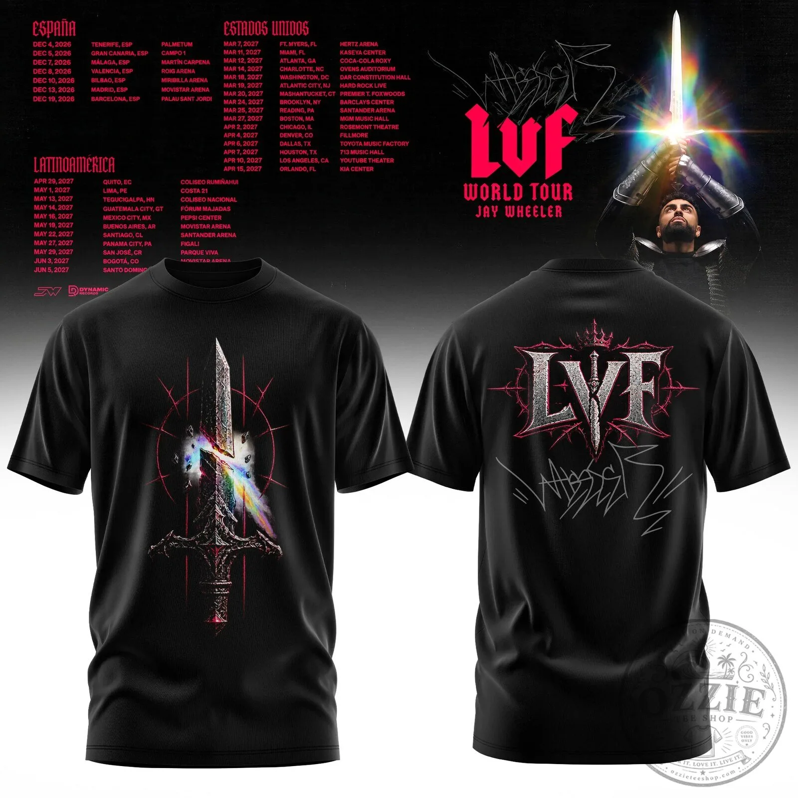 La Voz Favorita World Tour Concert Schedule Tee by Jay Wheeler