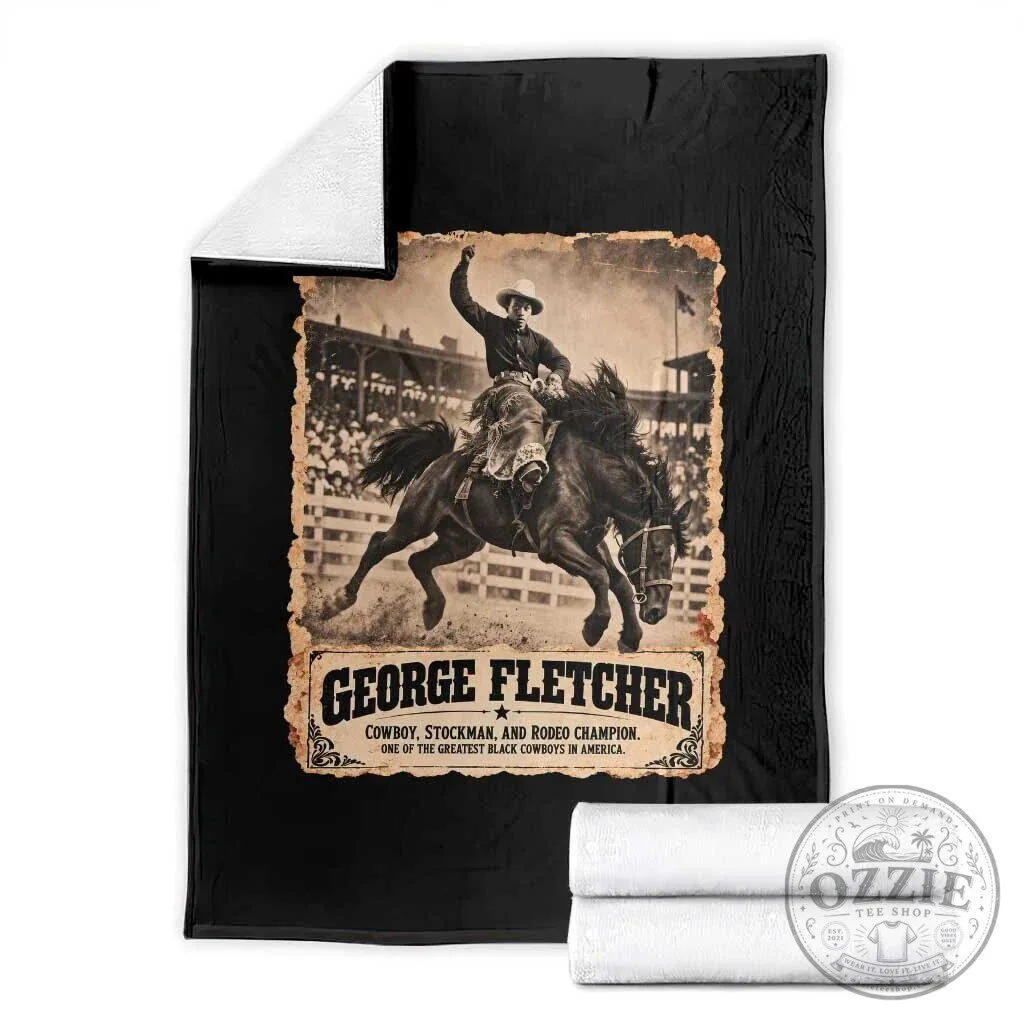 George Fletcher Black Cowboy Rodeo Champion Vintage Western History Blanket 1 George Fletcher Black Cowboy Rodeo Champion Vintage Western History Blanket