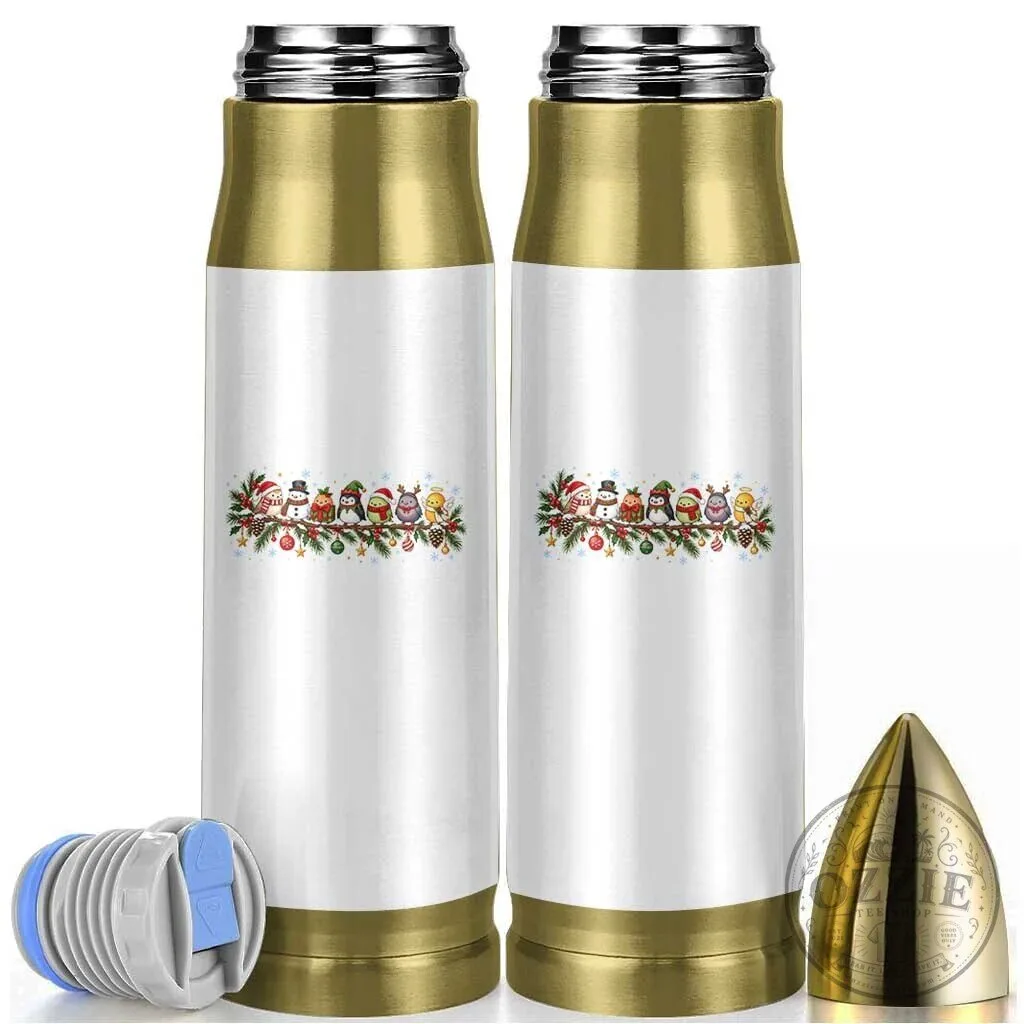 Christmas Birds on a Branch Insulated Bullet Tumbler for Winter Nature Lovers 3 Christmas Birds on a Branch Insulated Bullet Tumbler for Winter Nature Lovers