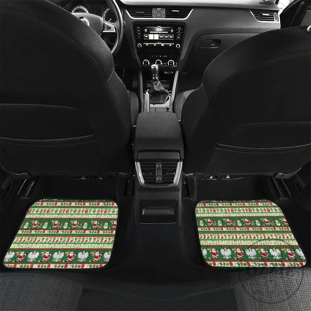 Christmas Holiday Santa Claus Reindeer Pattern Car Mats 9 Christmas Holiday Santa Claus Reindeer Pattern Car Mats