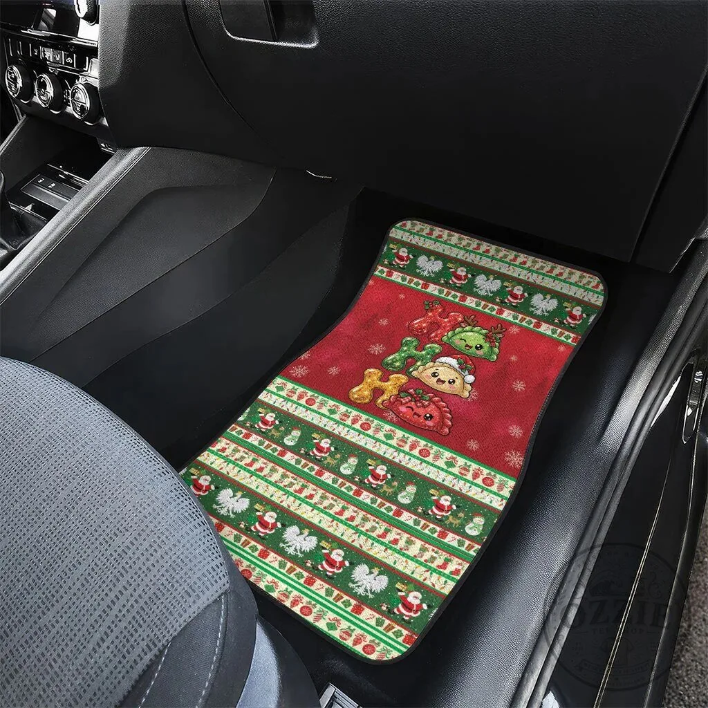 Christmas Holiday Santa Claus Reindeer Pattern Car Mats 10 Christmas Holiday Santa Claus Reindeer Pattern Car Mats