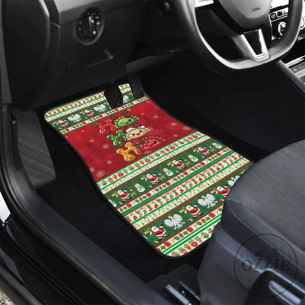 Christmas Holiday Santa Claus Reindeer Pattern Car Mats 11 Christmas Holiday Santa Claus Reindeer Pattern Car Mats